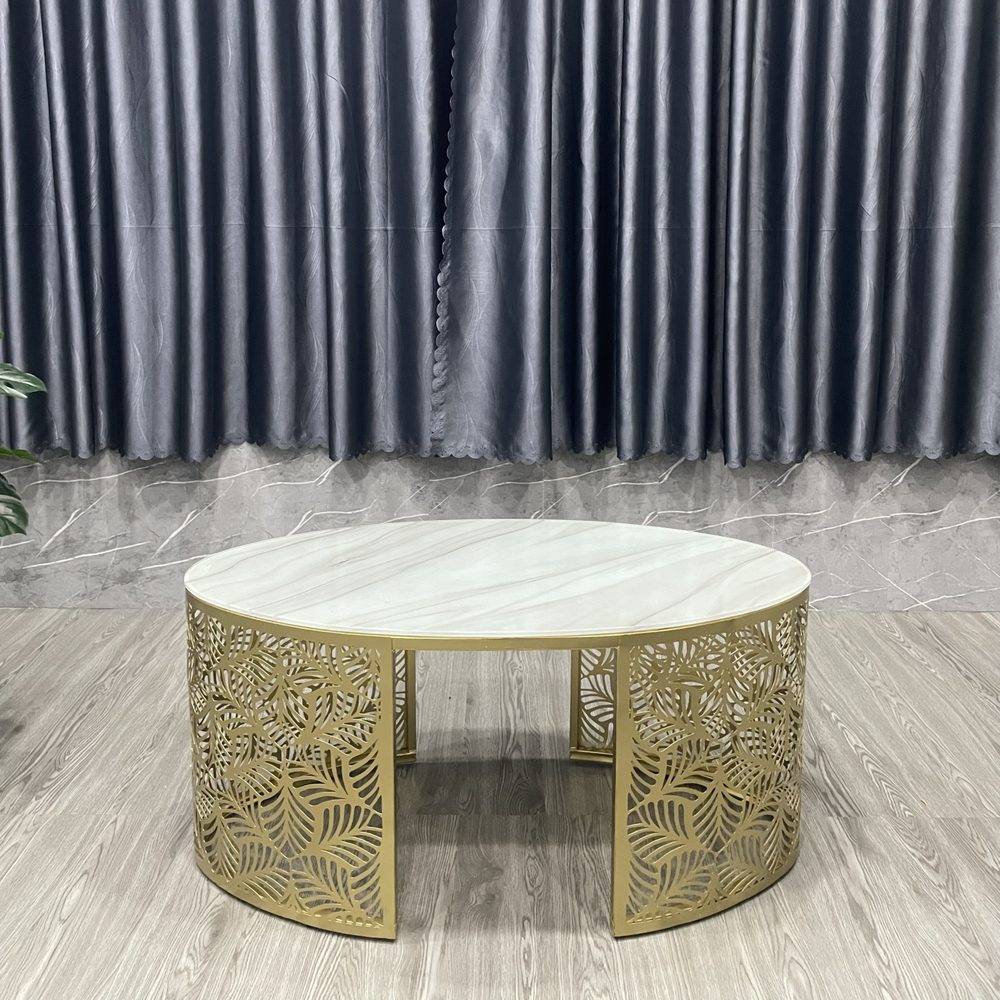 Bàn Trà Sofa Chân Sắt Nghệ Thuật Mạ Vàng - BT21 5