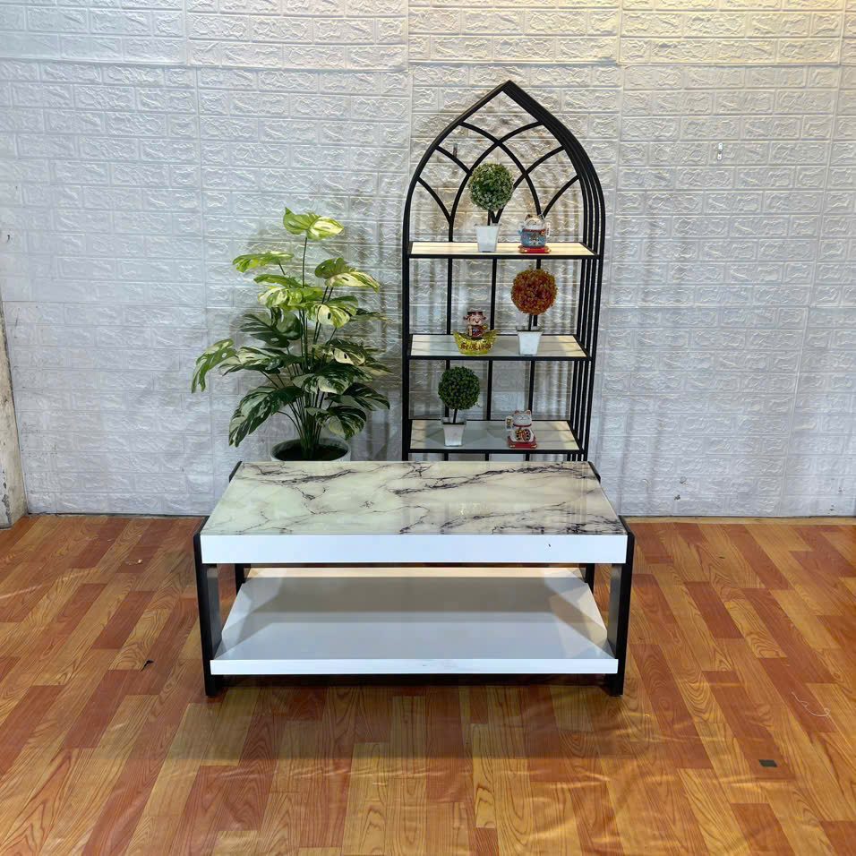 Bàn Trà Sofa Chữ Nhật Mặt Đá 2 Tầng - BT24 3