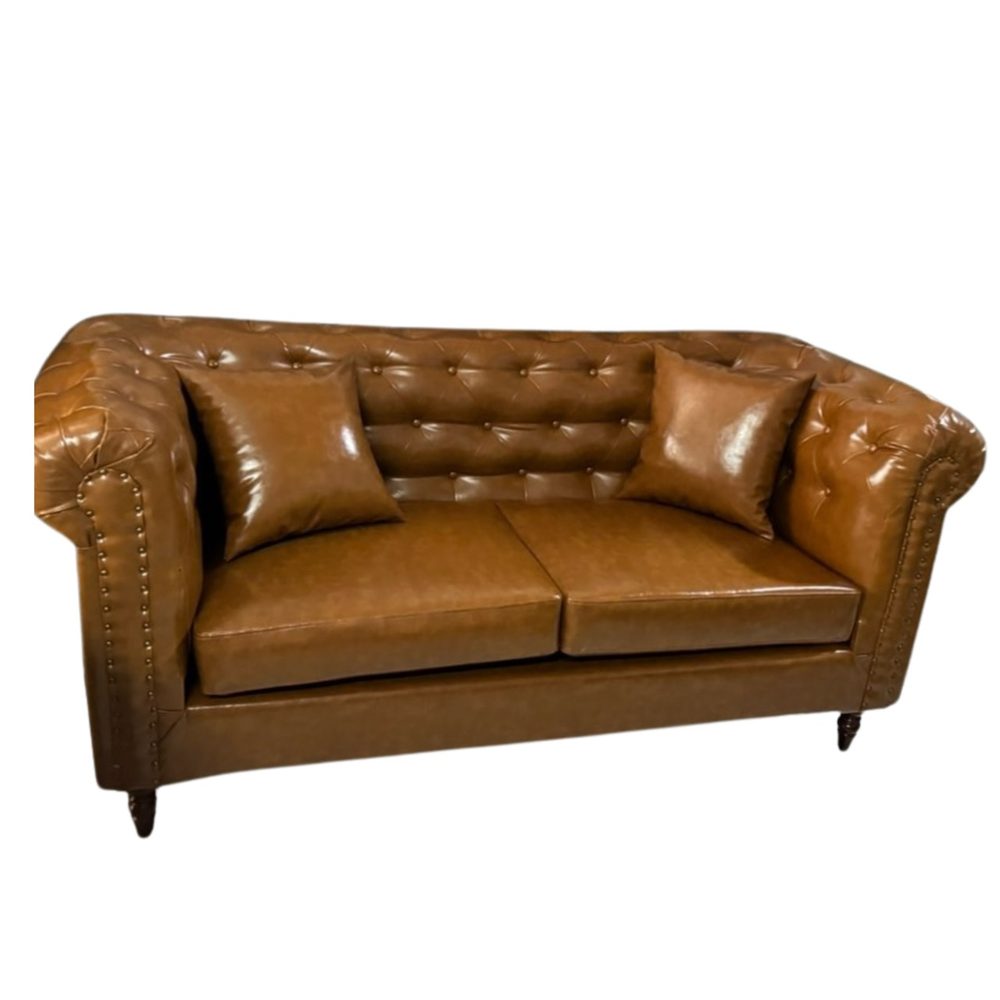 Ghế Sofa Bọc Da Nâu Trung Tính - SF39 1