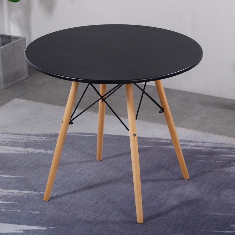 [(2608] Bàn Cà Phê Eames Đen 4 Chân - BCF5
