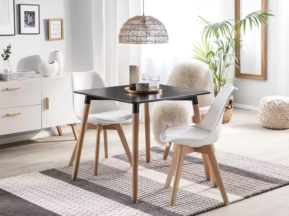 Bàn Cà Phê Eames Màu Đen Vuông - BCF7 1