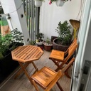 Bộ Bàn Ghế Tiếp Khách 4 Ghế Bàn Tròn Gấp Gọn - BGCF3 1