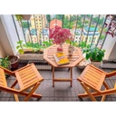 Bộ Bàn Ghế Tiếp Khách 4 Ghế Bàn Tròn Gấp Gọn - BGCF3 3