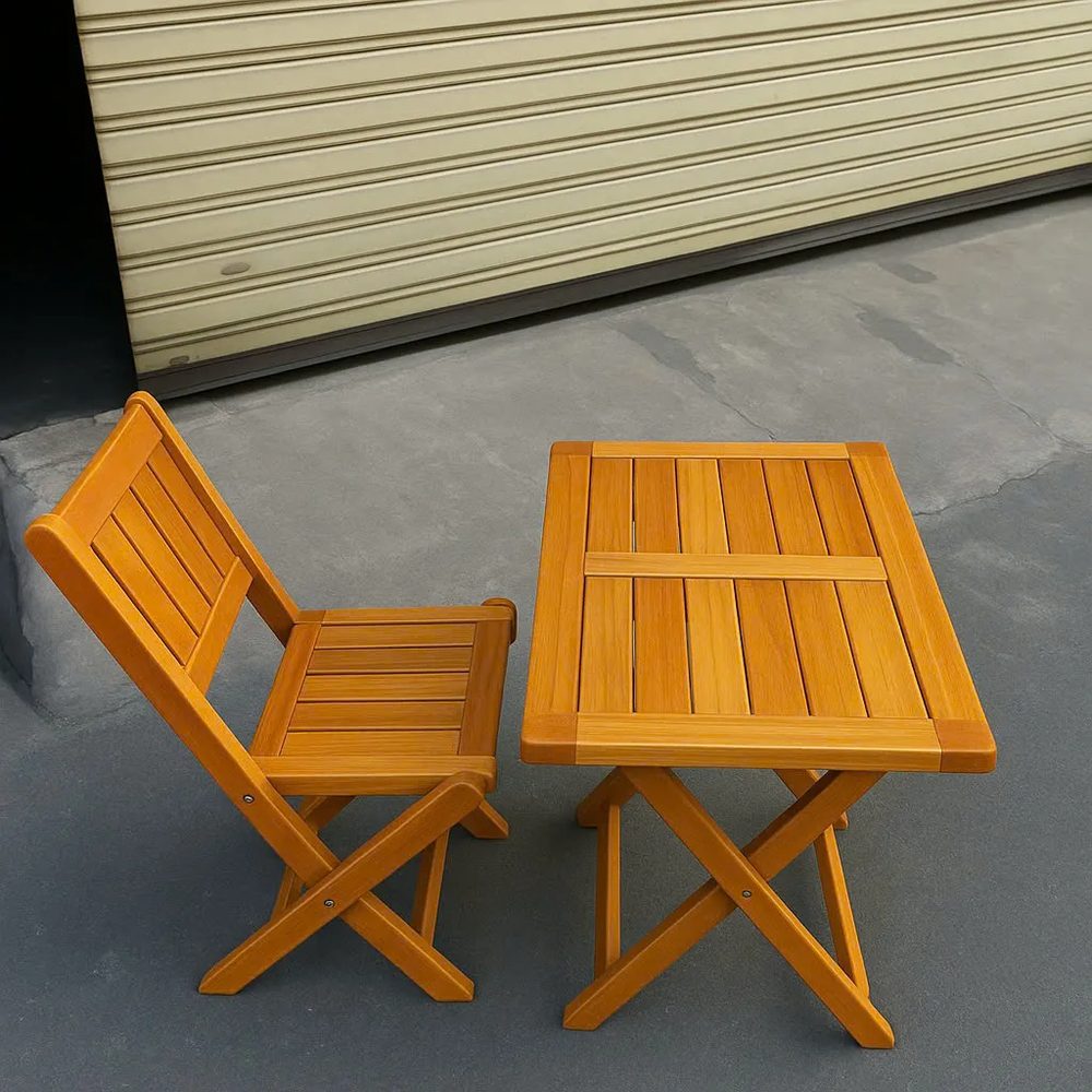 Bộ Bàn Ghế Tiếp Khách 4 Ghế Gấp Gọn Bàn Vuông - BGCF2 3