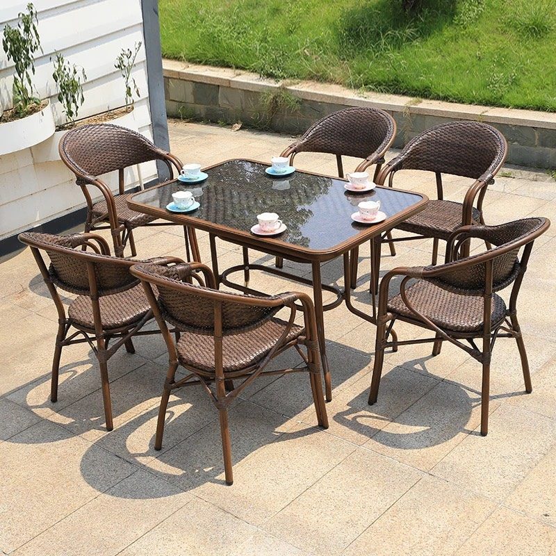 [SV2] Ghế Sân Vườn Giả Nhôm Đan Mây Lưới - SV2