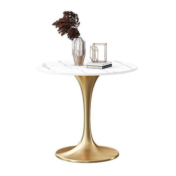 Bàn Cà Phê Tulip Mặt Đá Chân Mạ Vàng - BCF11 1