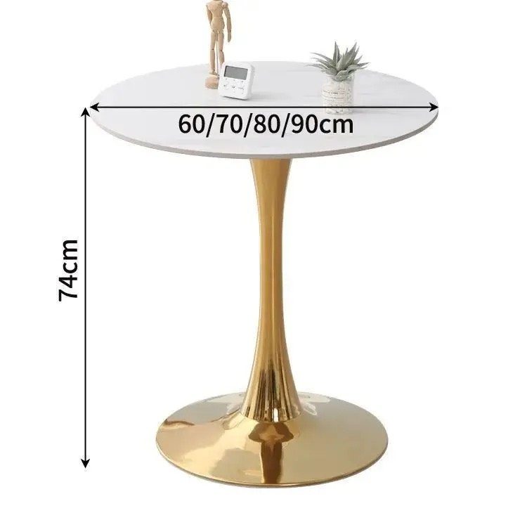 Bàn Tulip Mặt Đá Chân Mạ Vàng - BCF12 3