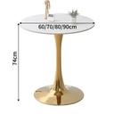 Bàn Tulip Mặt Đá Chân Mạ Vàng - BCF12 3