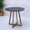 Bàn Cà Phê Tròn Gỗ Chân Sắt - BCF18 1