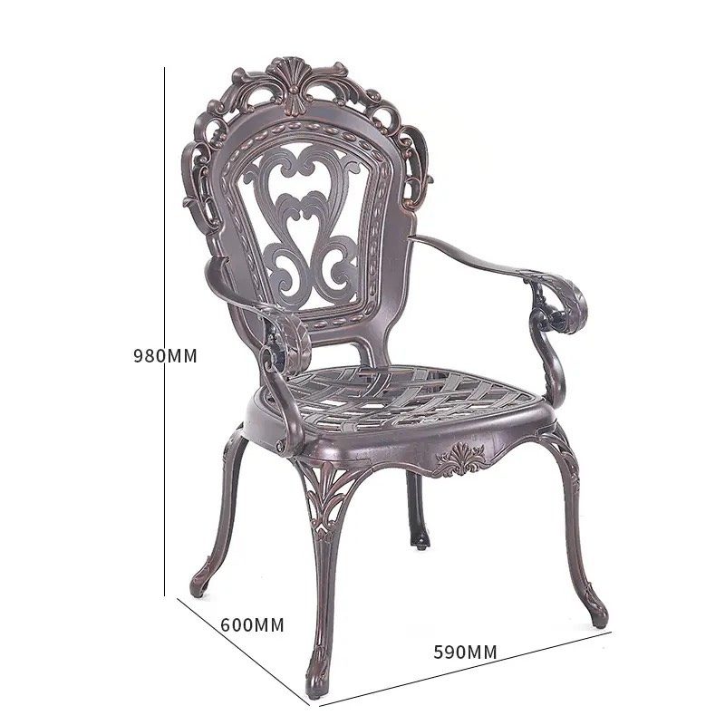 Ghế Sân Vườn Nhôm Đúc Có Tay Tựa Lưng Cao - SV15 2
