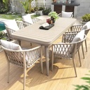 Ghế Sân Vườn Khung Nhôm Đan Lưới Nệm Vải - SV19 3