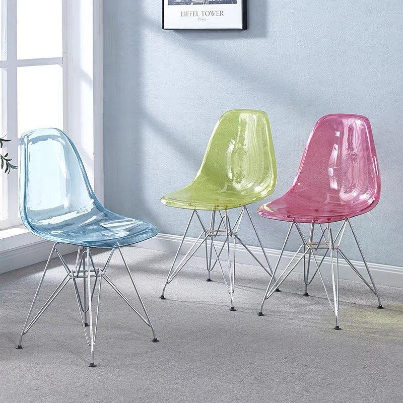 Ghế Cà Phê Eames Trong Suốt Chân Sắt - CF28 4