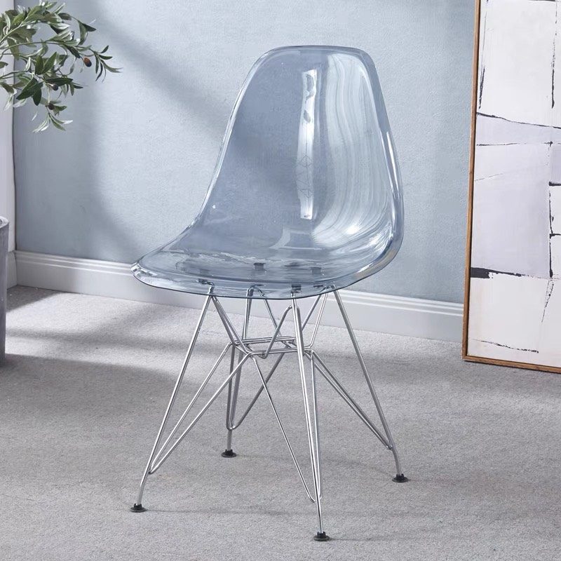 [CF28] Ghế Cà Phê Eames Trong Suốt Chân Sắt - CF28