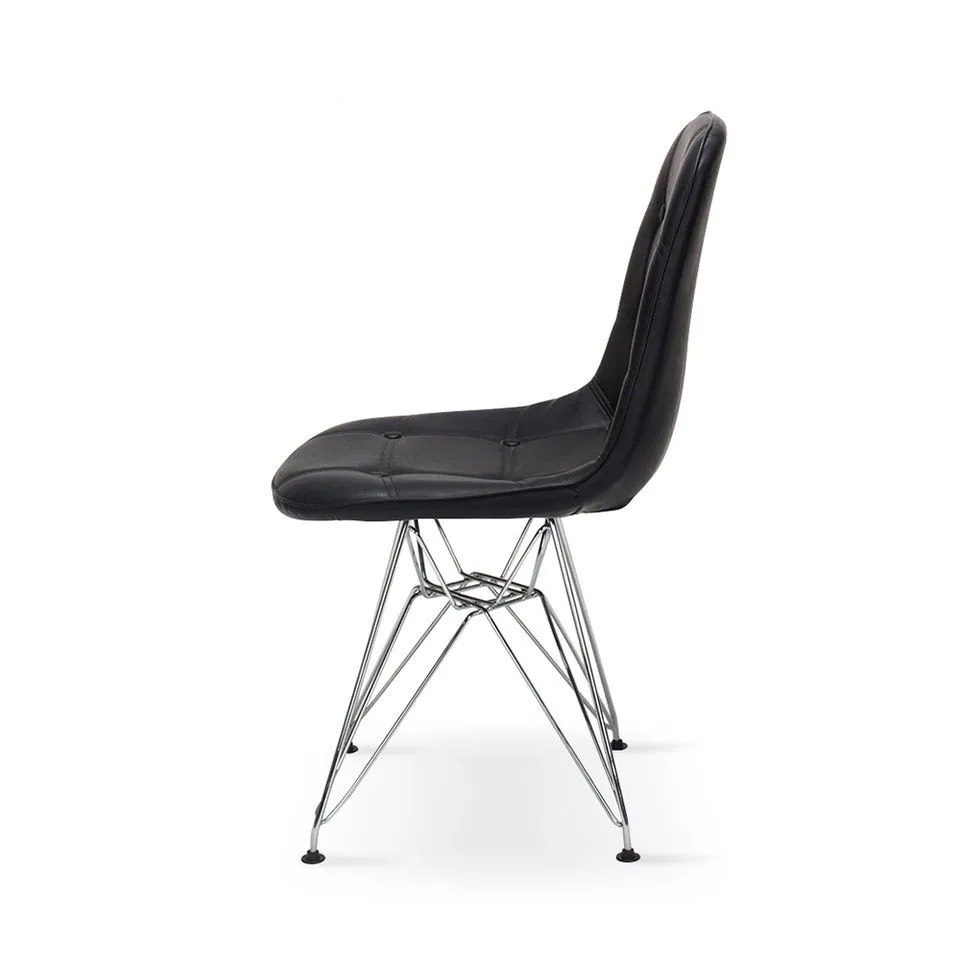 Ghế Cà Phê Eames Bọc Da Cúc Chân Sắt - CF29 2