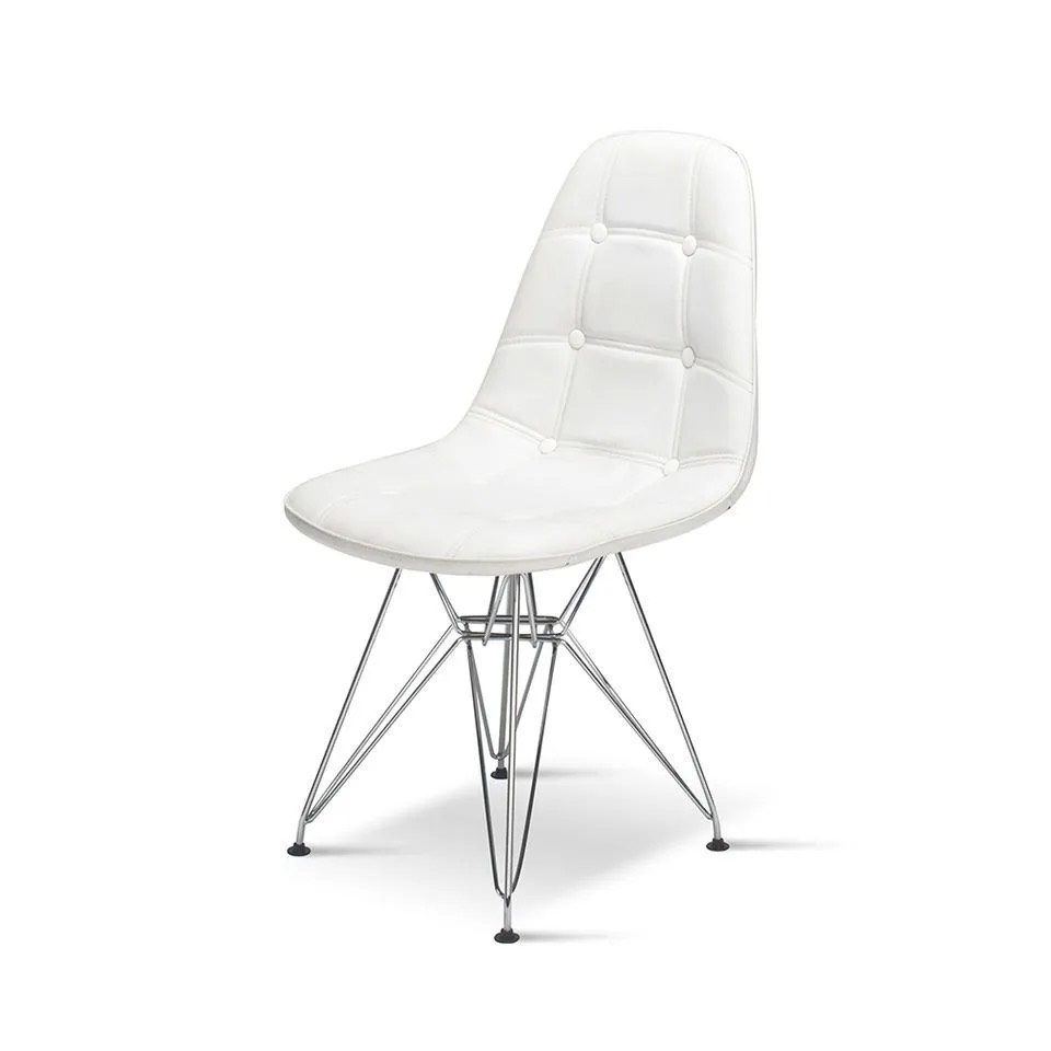 Ghế Cà Phê Eames Bọc Da Cúc Chân Sắt - CF29 4