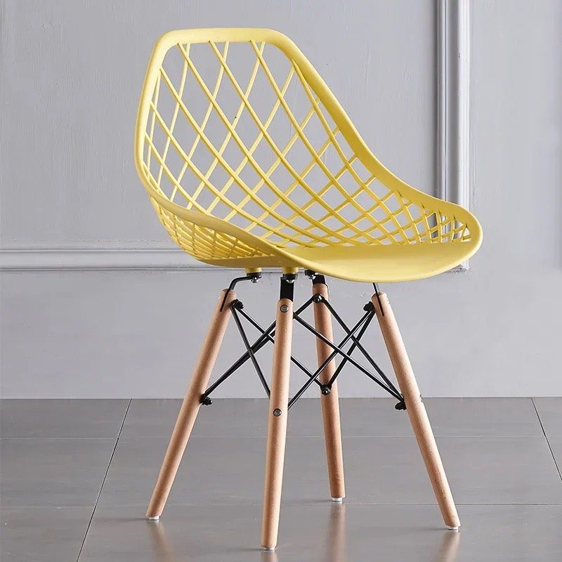 [CF30] Ghế Cà Phê Emes Lưng Nhựa Lưới Chân Gỗ - CF30