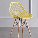 [CF30] Ghế Cà Phê Emes Lưng Nhựa Lưới Chân Gỗ - CF30