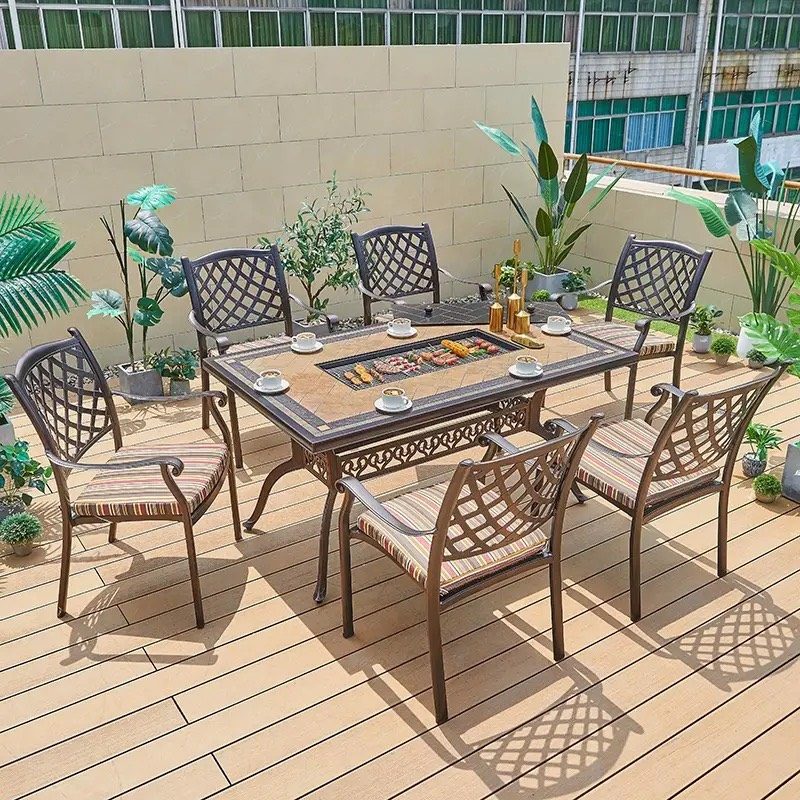 Bàn Sân Vườn Kết Hợp Nướng Điện - SV21 2