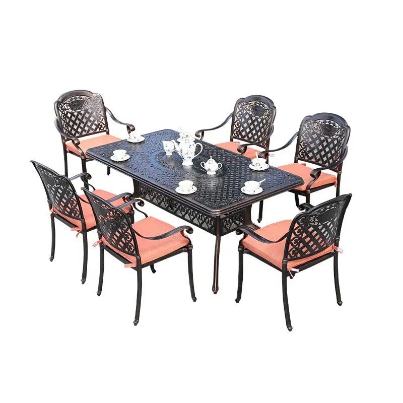 Bàn Sân Vườn Nhôm Đúc Chữ Nhật - SV22 1