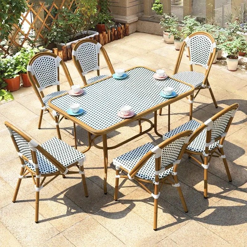 Bàn Sân Vườn Ngoài Trời Mặt Kính 1m5 - SV24 1