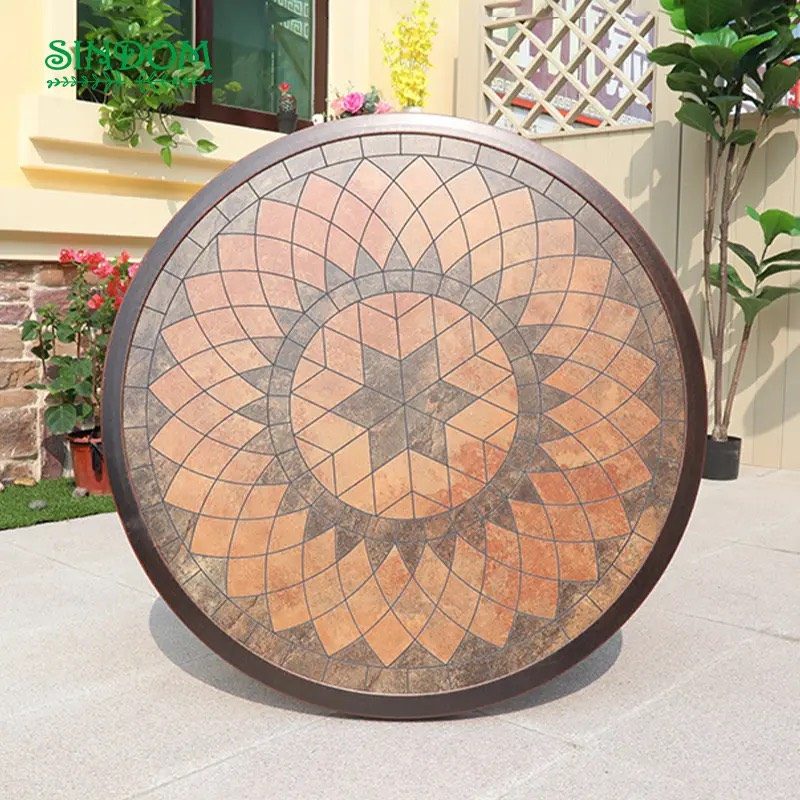 Bàn Sân Vườn Nhôm Đúc Mặt Đá - SV27 1