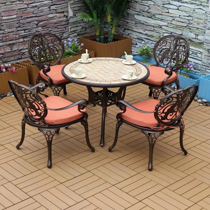 Bàn Sân Vườn Nhôm Đúc Mặt Đá - SV27 2