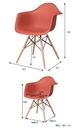 Ghế Cà Phê Eames Mặt Thuyền Chân Gỗ - CF39 1