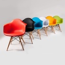 Ghế Cà Phê Eames Mặt Thuyền Chân Gỗ - CF39 3