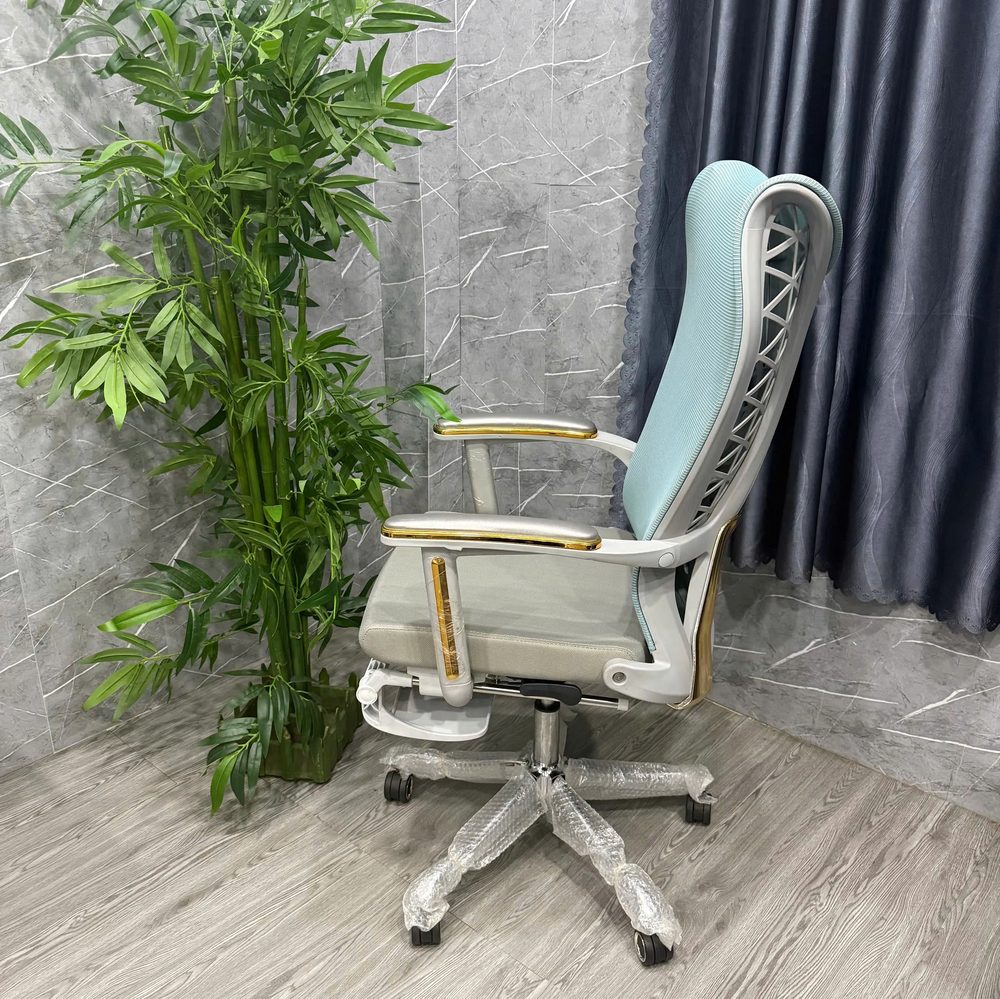 Ghế Làm Việc Xoay Lưng Cao Tay Vịn Vàng Đẳng Cấp - GX79 5