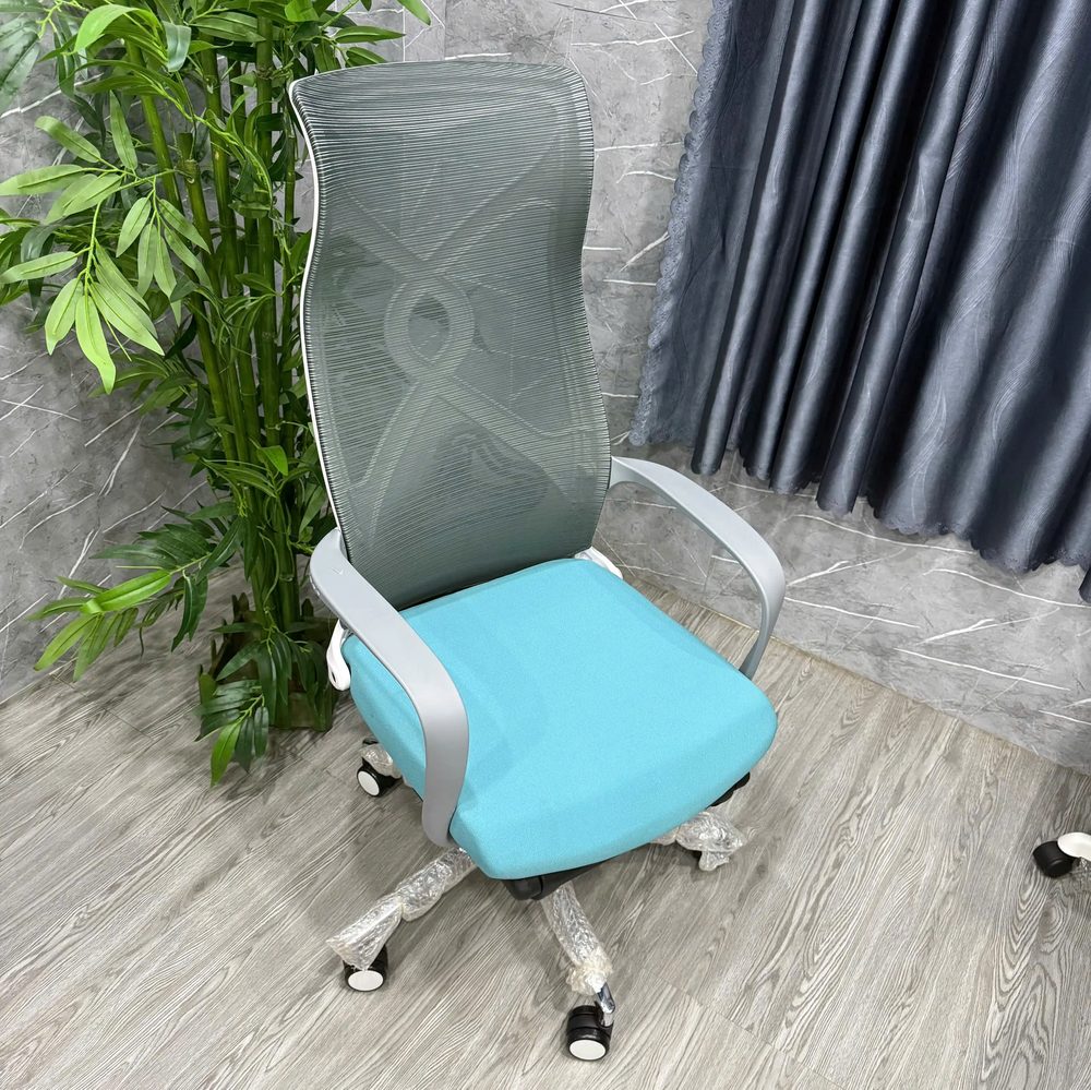 Ghế Xoay Văn Phòng Lưng Lưới Xanh Có Kê Chân Thư Giãn – GX78 2