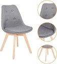 Ghế Cà Phê Eames Bọc Vải Chân Gỗ Sồi - CF48 3