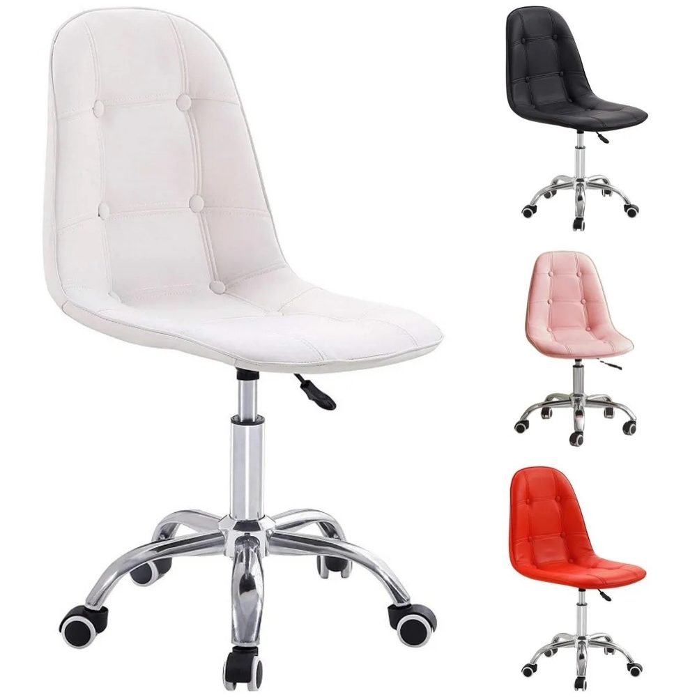 Ghế Cà Phê Lưng Bọc Da Nút Thắt Chân Xoay - CF49 4