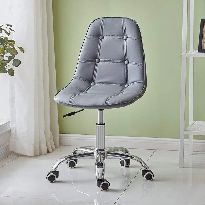[CF49] Ghế Cà Phê Lưng Bọc Da Nút Thắt Chân Xoay - CF49
