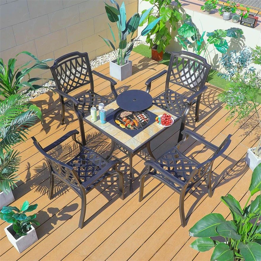 Bàn Sân Vườn Bếp Nướng BBQ - SV49 3