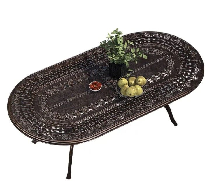 Bàn Sân Vườn Nhôm Đúc Oval Cao Cấp - SV53 2