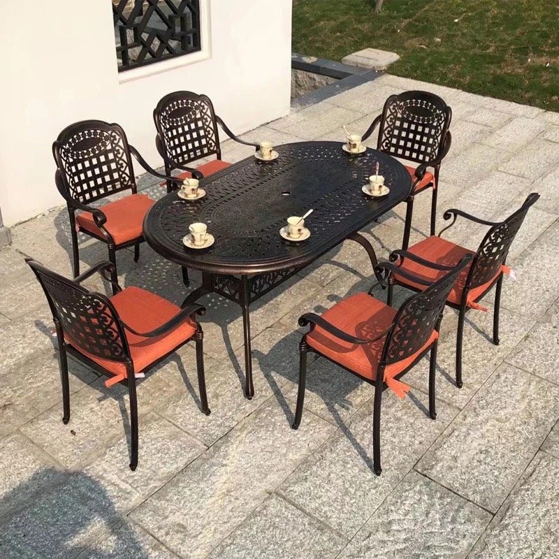 Bộ Bàn Ghế Sân Vườn Nhôm Đúc- SV54 2