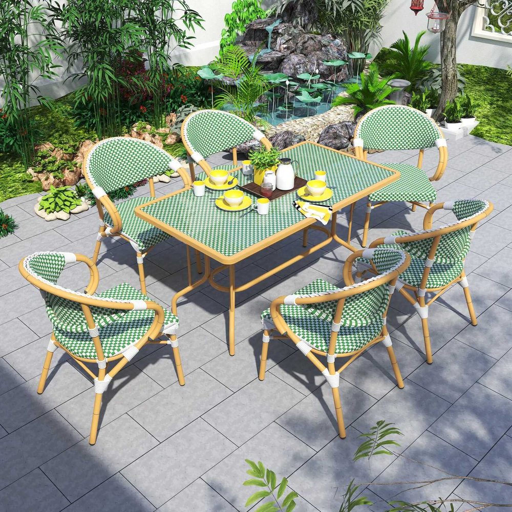 Bộ Bàn Ghế Sân Vườn Giả Mây 6 Ghế - SV55 1