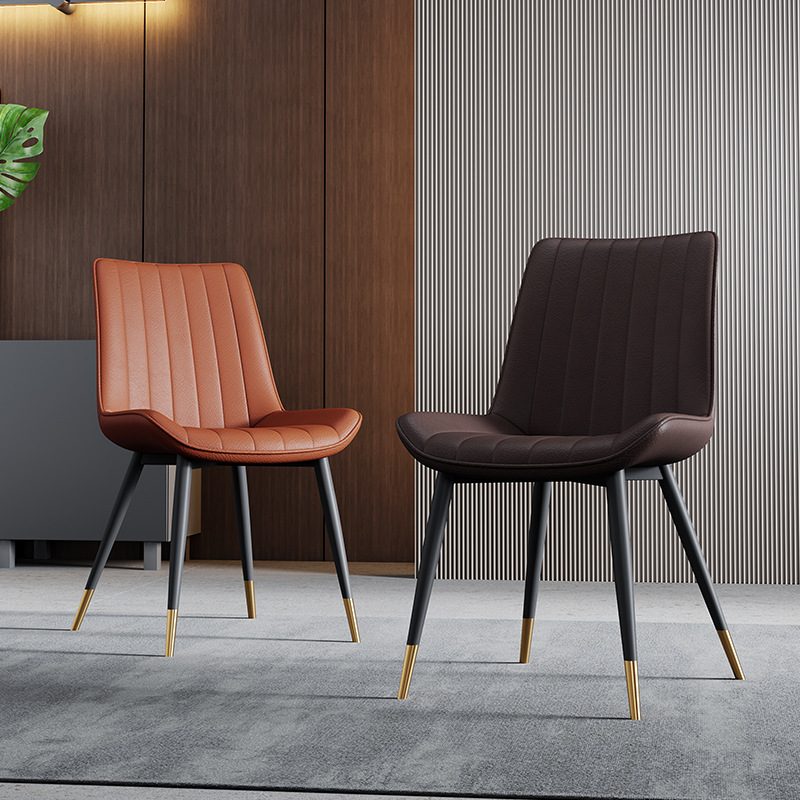 Ghế Ăn Loft Trám Sọc Bọc Da - GA1 2