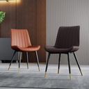 Ghế Ăn Loft Trám Sọc Bọc Da - GA1 2