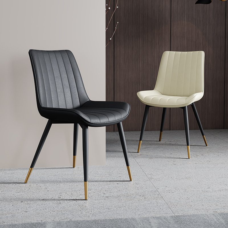 Ghế Ăn Loft Trám Sọc Bọc Da - GA1 4