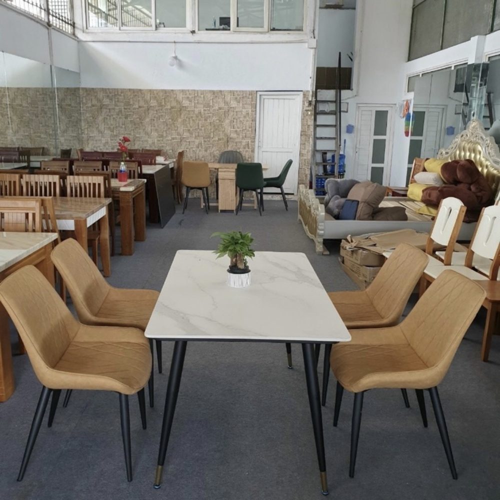 Bộ Bàn Ăn Ceramic 4 Ghế Loft - BGA1 1