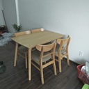 Bộ Bàn Ăn Mango 4 Ghế Màu Gỗ Tự Nhiên - BGA2 1