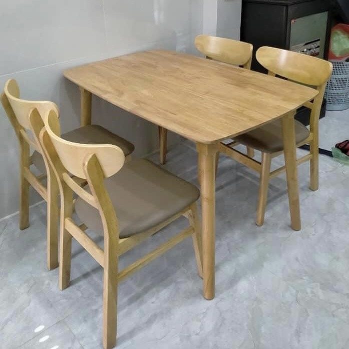 Bộ Bàn Ăn Mango 4 Ghế Màu Gỗ Tự Nhiên - BGA2 2