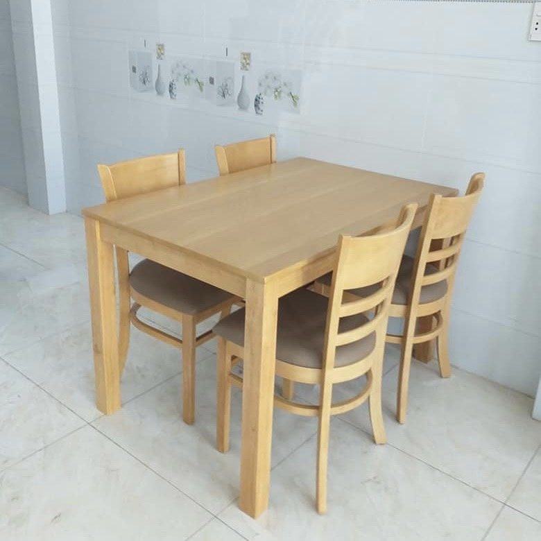 Bộ Bàn Ăn Gia Đình 4 Ghế Màu Tự Nhiên - BGA6 2