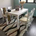 Bộ Bàn Ăn CaBin 4 Ghế Màu Trắng - BGA8 4