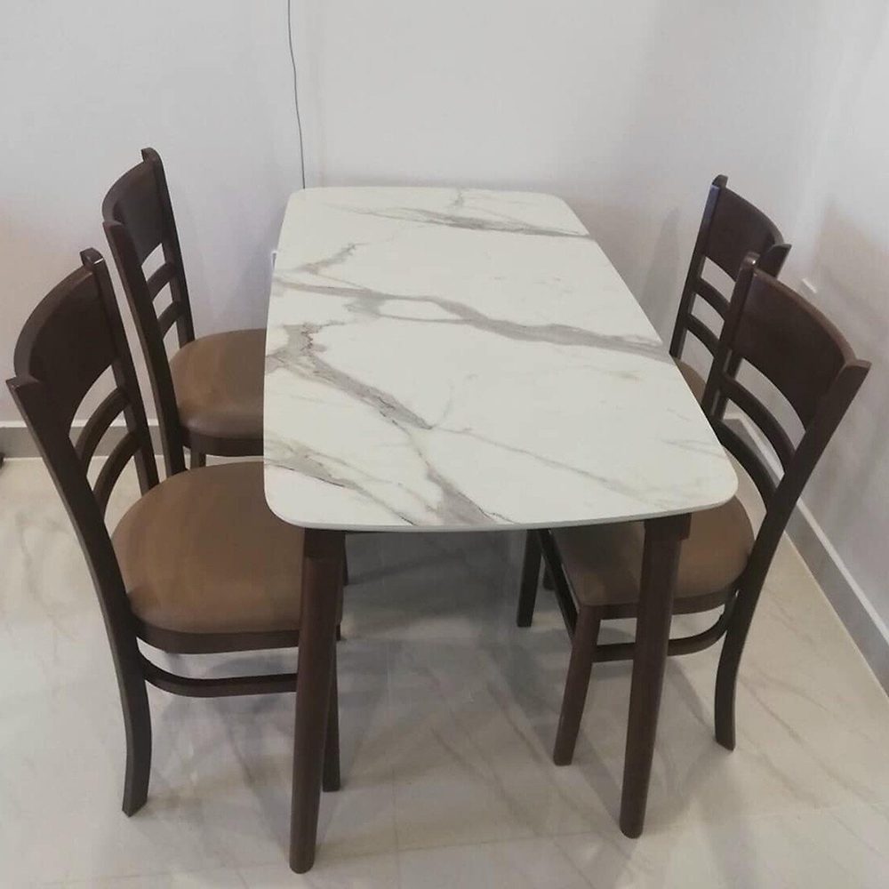 Bộ Bàn Ăn Cabin 4 Ghế Giả Đá Màu Nâu - BGA10 1