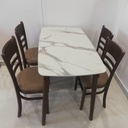 Bộ Bàn Ăn Cabin 4 Ghế Giả Đá Màu Nâu - BGA10 1
