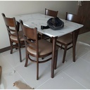[BGA10] Bộ Bàn Ăn Cabin 4 Ghế Giả Đá Màu Nâu - BGA10