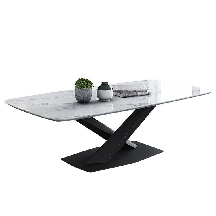 Bàn Ăn Gia Đình Cẩm Thạch Chân Chữ X - BA11 2