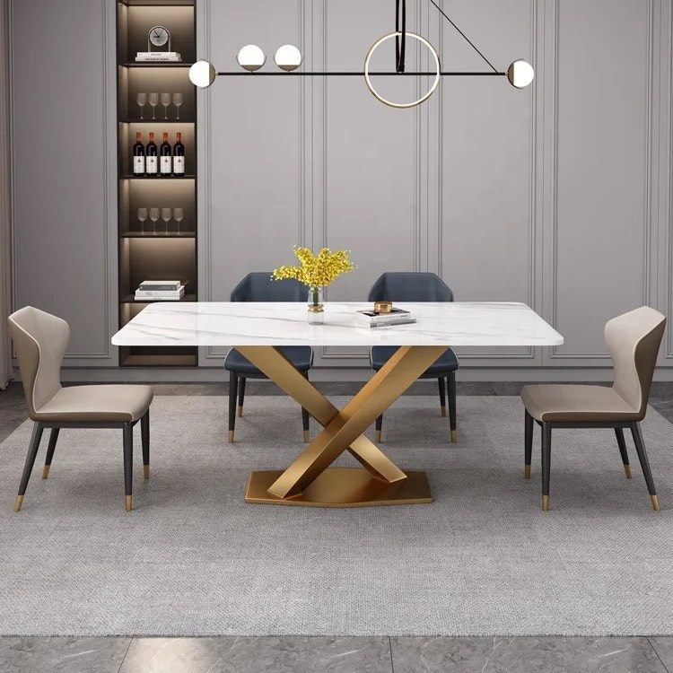 Bàn Ăn Gia Đình Chân Chữ X Đá Ceramic - BA12 3